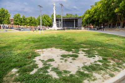 PIAZZA ARIOSTEA DOPO IL FERRARA SUMMER FESTIVAL