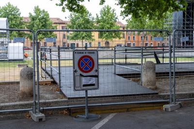 PIAZZA ARIOSTEA DOPO IL FERRARA SUMMER FESTIVAL