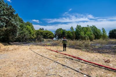 INCENDIO STERPAGLIE VIA CANAPA FERRARA