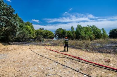 INCENDIO STERPAGLIE VIA CANAPA FERRARA