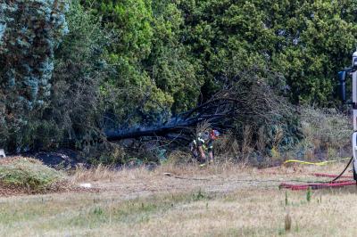 INCENDIO STERPAGLIE VIA CANAPA FERRARA