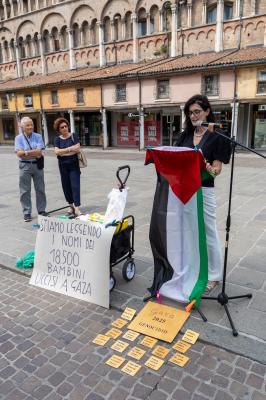 LETTURA NOMI MORTI GENOCIDIO GAZA
