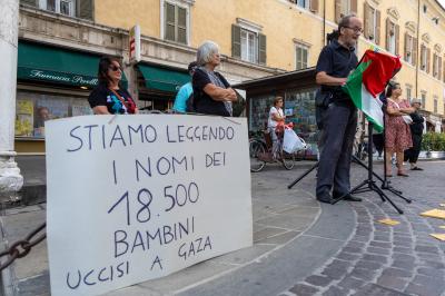 LETTURA NOMI MORTI GENOCIDIO GAZA