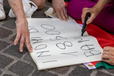 LETTURA NOMI MORTI GENOCIDIO GAZA