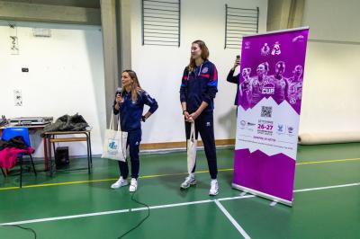 ANTROPOVA E LEONARDI IN VISITA LICEO COURMAYEUR