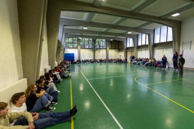 ANTROPOVA E LEONARDI IN VISITA LICEO COURMAYEUR