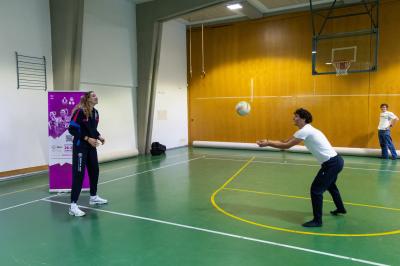 ANTROPOVA E LEONARDI IN VISITA LICEO COURMAYEUR