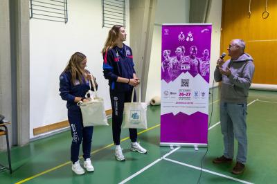 ANTROPOVA E LEONARDI IN VISITA LICEO COURMAYEUR