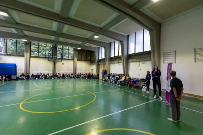 ANTROPOVA E LEONARDI IN VISITA LICEO COURMAYEUR