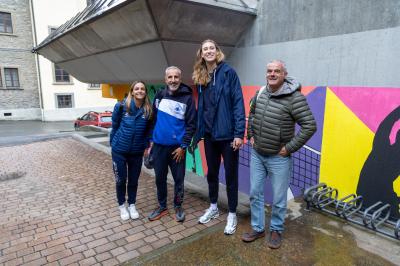 ANTROPOVA E LEONARDI IN VISITA LICEO COURMAYEUR