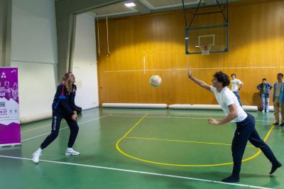 ANTROPOVA E LEONARDI IN VISITA LICEO COURMAYEUR