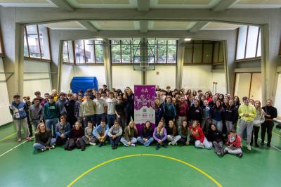 ANTROPOVA E LEONARDI IN VISITA LICEO COURMAYEUR