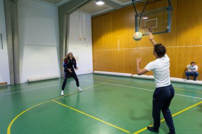 ANTROPOVA E LEONARDI IN VISITA LICEO COURMAYEUR