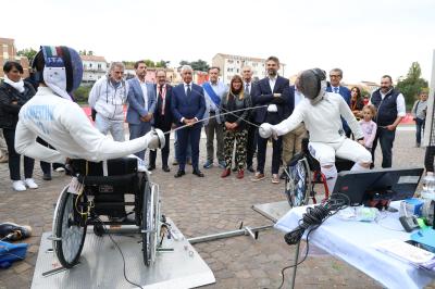 VISITA MINISTRO ABODI FERRARA SPORT FESTIVAL