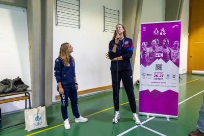 ANTROPOVA E LEONARDI IN VISITA LICEO COURMAYEUR