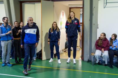 ANTROPOVA E LEONARDI IN VISITA LICEO COURMAYEUR