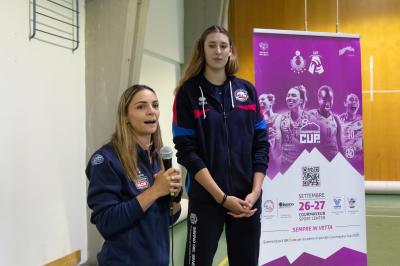 ANTROPOVA E LEONARDI IN VISITA LICEO COURMAYEUR