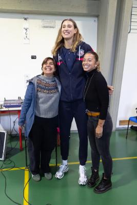 ANTROPOVA E LEONARDI IN VISITA LICEO COURMAYEUR