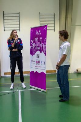 ANTROPOVA E LEONARDI IN VISITA LICEO COURMAYEUR