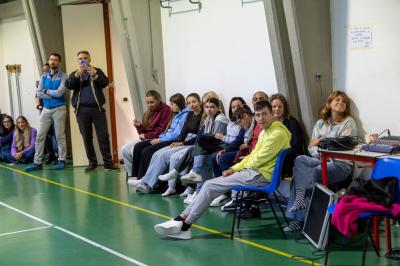 ANTROPOVA E LEONARDI IN VISITA LICEO COURMAYEUR