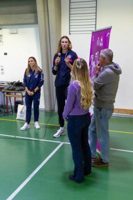ANTROPOVA E LEONARDI IN VISITA LICEO COURMAYEUR