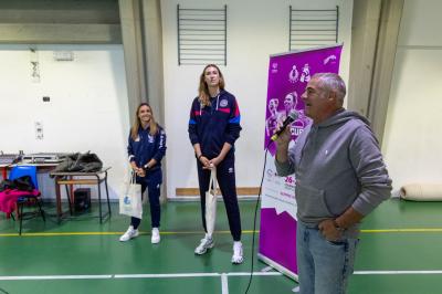ANTROPOVA E LEONARDI IN VISITA LICEO COURMAYEUR