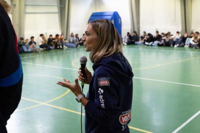 ANTROPOVA E LEONARDI IN VISITA LICEO COURMAYEUR