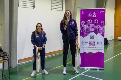 ANTROPOVA E LEONARDI IN VISITA LICEO COURMAYEUR