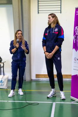 ANTROPOVA E LEONARDI IN VISITA LICEO COURMAYEUR