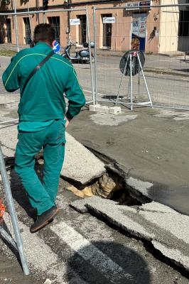 ROTTURA ACQUEDOTTO VIA FORO BOARIO FERRARA