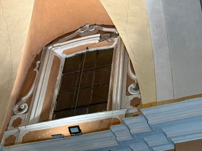 CROLLO CORNICIONE CHIESA FORMIGNANA