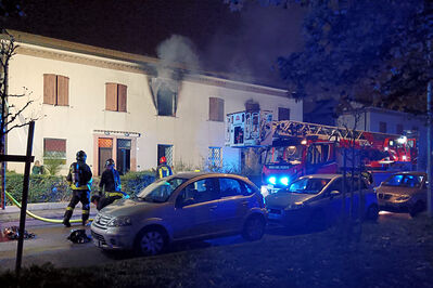 INCENDIO APPARTAMENTO VIA TROTTI MOSTI FERRARA