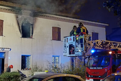 INCENDIO APPARTAMENTO VIA TROTTI MOSTI FERRARA
