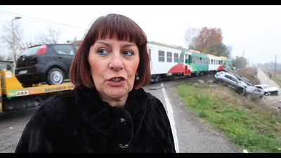 SCONTRO TRENO CAMION SENETICA