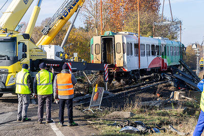 SCONTRO TRENO CAMION SENETICA
