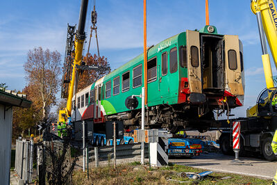 SCONTRO TRENO CAMION SENETICA
